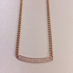 Michael Kors  gold steel crystal pave reversible necklace Photo 1