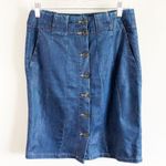 ZARA | Button Front Chambray Skirt Photo 6