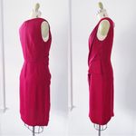 J. Mendel • draped silk chiffon dress red sleeveless sheath designer cocktail Size 6 Photo 8