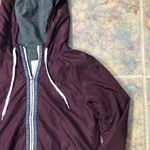 NWOT ZINE Medium Zip Up Aztec Maroon Jacket White Photo 1