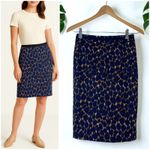 Boden USA Boden Martha Ikat Animal Print Pencil Skirt in Navy Photo 1