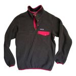 Patagonia synchilla womens xs brown snap t pullover sweatshirt top pink gorp co Photo 0