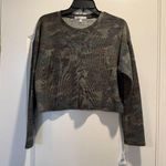 Moa Moa  Camo Cropped Long Sleeve Top (Medium) Photo 0