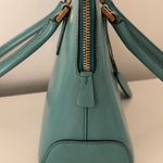 Salvatore Ferragamo Turquoise Teal Vintage Italian Leather Shoulder Bag Photo 6