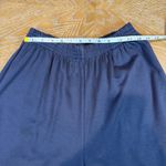 Eskandar Pima Cotton Wide Leg Trousers Pants Pull On Navy Blue Size 1 Size M Photo 6