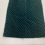 Annie Griffin Polka Dot Velvet Pencil Skirt Black Green‎ Photo 3