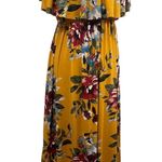 Oddi Women's  Floral Maxi Dress Yellow 1XL Photo 0