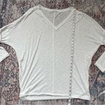 Free People  We The Free On My Mind V Neck Dolman Sleeve Relaxed Shirt White Sm Photo 9