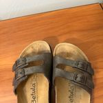Birkenstock Betula by 2 Buckle Slip On Metallic Sandal Leather Adjustable Strap Photo 4