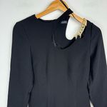 ZARA  Black Mini Dress Chain Cutout Sz Small Long Sleeve Dress Photo 5