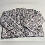 ATM Anthony Thomas Melillo Snake Print‎ Down Quilted Puffer Jacket Size Medium Gray Photo 4