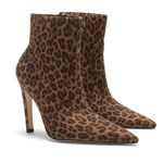 Good American  The Icon Bootie Stiletto Heel in Leopard Print Size 7 Photo 0