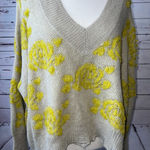 Anthropologie Lucila Sweater Small Pullover Knit Oversized Wool Butter Yellow Photo 0