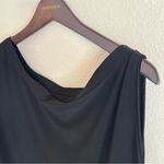 Norma Kamali  Drop Shoulder Sheath Dress, black, stretchy jersey, size S Photo 5