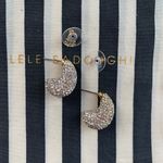 Lele Sadoughi NWOT  Crystal Dime Mini Hoop Earring Photo 5