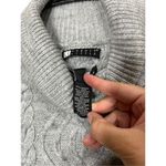 Vintage Carole Little Turtleneck Sweater Merino Wool Blend Cable knit‎ Gray sz S Photo 5