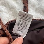 Mara Hoffman sia brown python snake print bandeau strappy bikini top XS Photo 5