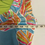 Gretchen Scott Shell Shock Ruffle Neck Dress Preppy Resortwear Tropical Size S Photo 11