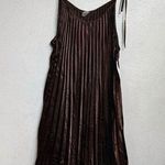 Annabelle Brown Satin Pleated Midi Dress Sz L NWT Size L Photo 0