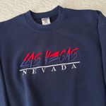 Jerzees Vintage Las Vegas Nevada Embroidered Crewneck Sweatshirt Pullover Jerzeez Photo 1