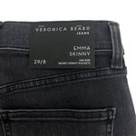 Veronica Beard Emma Mid-rise Skinny Jeans Washed Onyx Black Raw Hem stretch 29 Photo 5