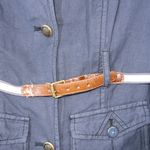 Anthropologie Daughters of Liberation  Navy Blue Belted Jacket Size 4 Photo 3