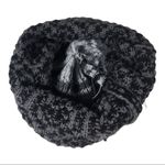 GROPA Hats Ribbed Knit Fair IsleBeanie Black/Gray One Size Fits All Gray Photo 6