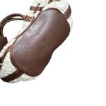 Michael Kors Milo Satchel Tote Bag – Woven Wool & Leather Trim – Chic Boho Luxe Photo 6