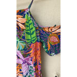 Trina Turk  Bathing Suit Cover Up Tunic Mini Dress Tropical Print Beach Vacation Photo 6