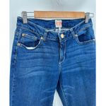 GB Medium Wash Blue Cotton Blend Denim Fringe Hem Skinny Jeans Women's Size 9 Photo 3