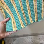 Free People ✨ Women’s Fine Line Slim Pants Aqua Orange Yellow Stripe XS Photo 7