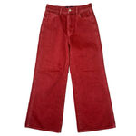 Veronica Beard  Womens Brick Red Denim High Rise Taylor Wide Leg Crop Jeans 27x26 Photo 1