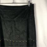 Athena Marie  Black Suede Studded Maxi Y2K Skirt S Photo 2