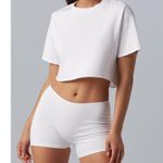 Abercrombie & Fitch  Soft AF Essentials White Cotton Short Sleeve Crop Top Size S Photo 0