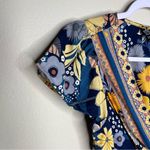 Angie Womens Size S Boho Floral Print Flutter Sleeve Surplice Neck Crop Top Photo 2