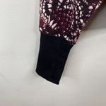 Joie  Burgundy Black Paisley Floral Sweater Sweathirt Photo 2