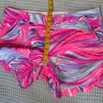 Lilly Pulitzer Buttercup Shorts Womens 8 Scalloped Hem Oh My Guava Pink Purple Photo 7