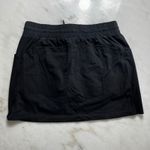 Athleta  Skort Black Medium Athletic Skirt with Shorts Pockets Drawstring Womens Photo 4