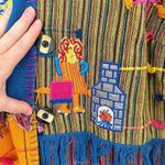 Maggie Barnes Vintage Bright Embroidered Patchwork Art to Wear Coat Size 2X Photo 4