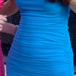 Princess Polly  Dress Mini Blue One-Shoulder Photo 1