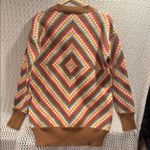Victor Glemaud Multicolor Women’s Diamond Patterned Sweater L Brown Size L Photo 4