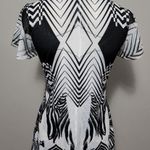 B.L.E.U. Black white sublimination abstract tee size sp Photo 4