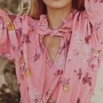 Love Shack Fancy Willow Top Charleston Pink Floral Corduroy NWT Photo 7