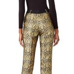 Slate + Willow Orion Jacquard Cigarette Pants Cropped Metallic Gold Black Ruffle Photo 2