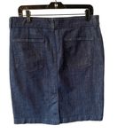 Banana Republic Two Button/Zip Closure Dark Wash Jean Mini Skirt Sz 29R Photo 4