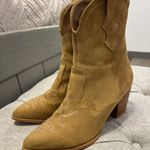 Suede Cowboy Boots Brown Size 8 Photo 4