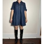 Anthropologie  Pilcro Denim Utility Shirt Mini Dress Sz Small Photo 3