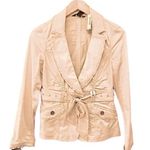 White House | Black Market NWT WHBM Blazer Blazer 0 cream color ruffle belt Photo 0