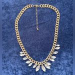 Set of two chunky rhinestone choker necklaces Gold Photo 4