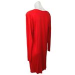 Ganni  Red Cowl Neck Long Sleeve Stretch Pull On Mini Bodycon Sweater Dress XS Photo 1